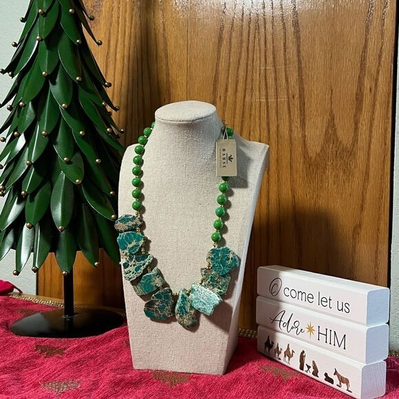 NWT Barse Genuine Stones Statement Necklace
Genuine Magnesite & Jasper - Picture 1 of 8
